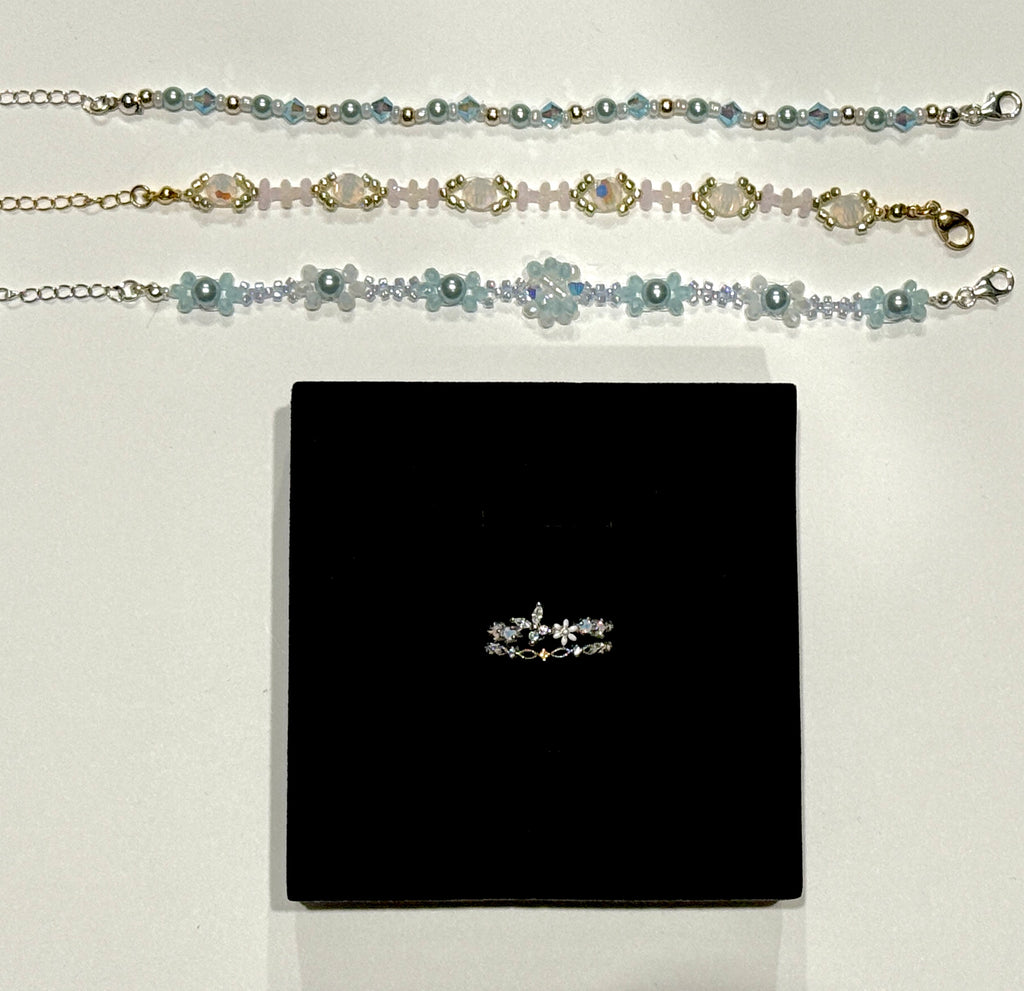 Springtime Full Gift Set - 1 Ring + 3 Bracelets