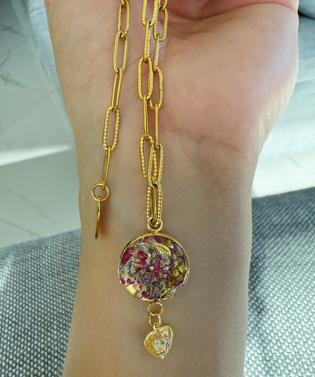 Bubble Necklace - Fully Customized - Stainless - Name, Initials, Phrase, Image