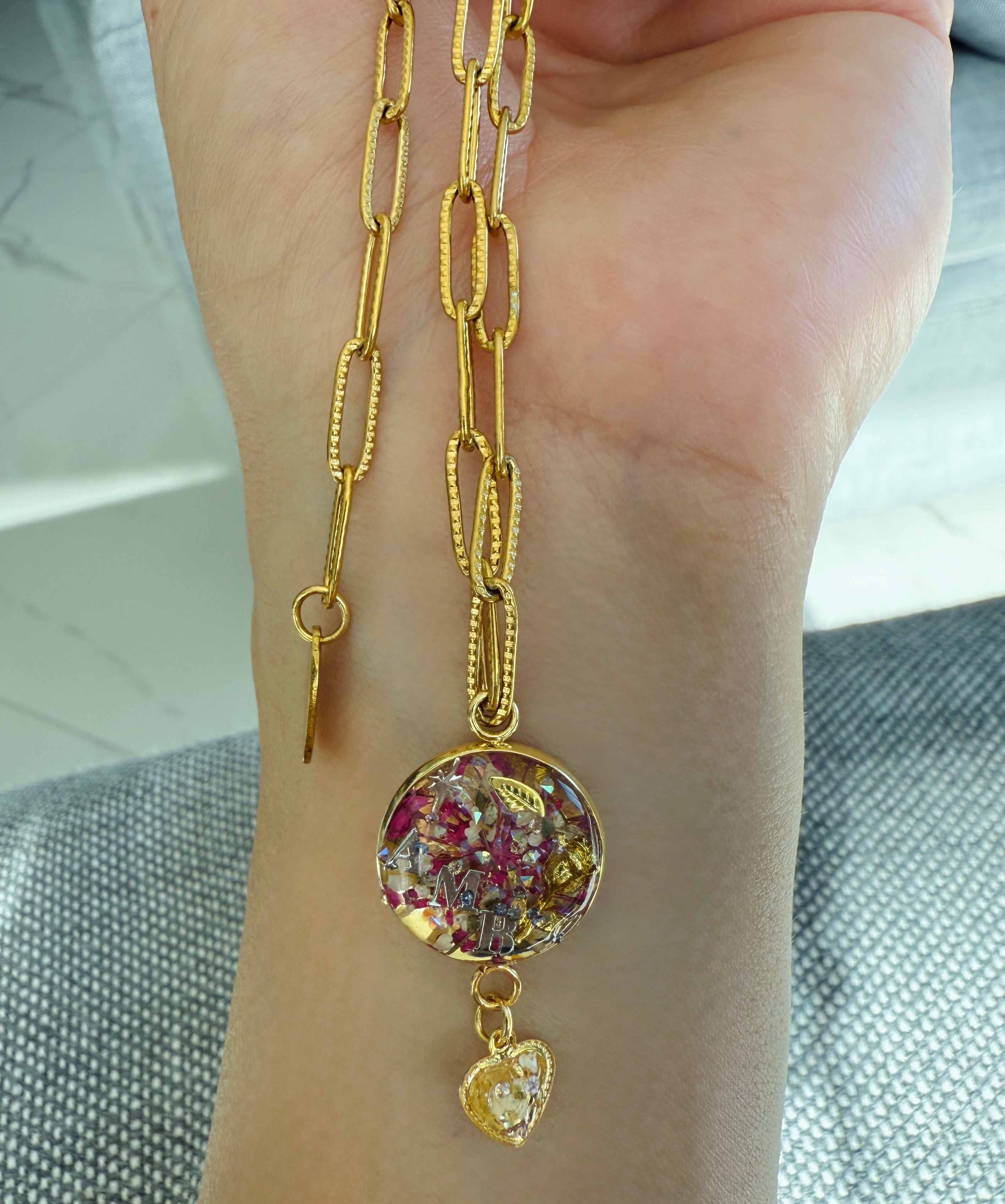 Bubble Necklace - Fully Customized - Stainless - Name, Initials, Phrase, Image