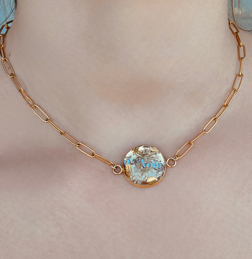 Bubble Necklace - Fully Customized - Stainless - Name, Initials, Phrase, Image