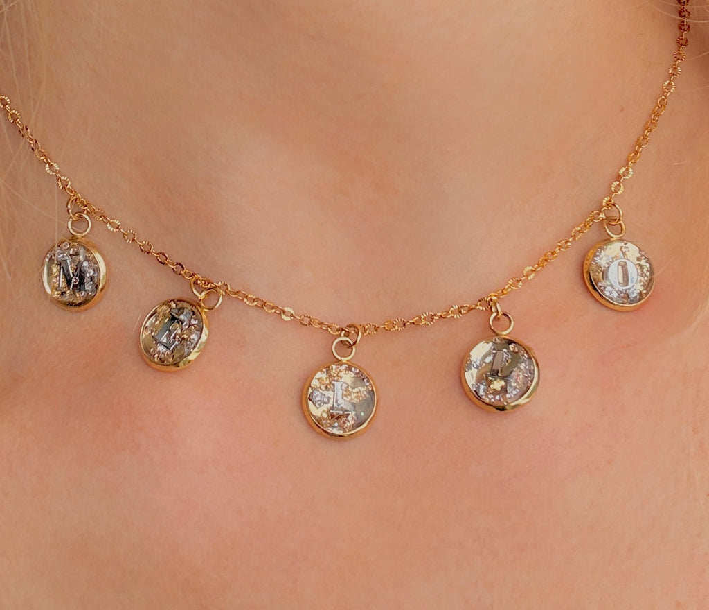 Bubble Necklaces - Fully Customized - Stainless Steel- Single Letters