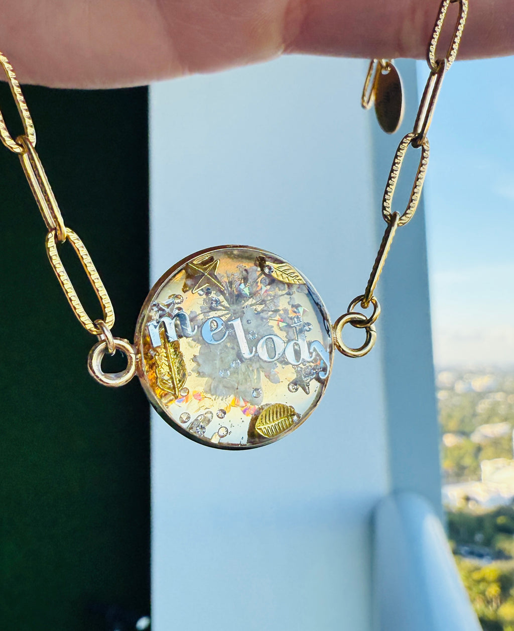 Bubble Necklace - Fully Customized - Stainless - Name, Initials, Phrase, Image