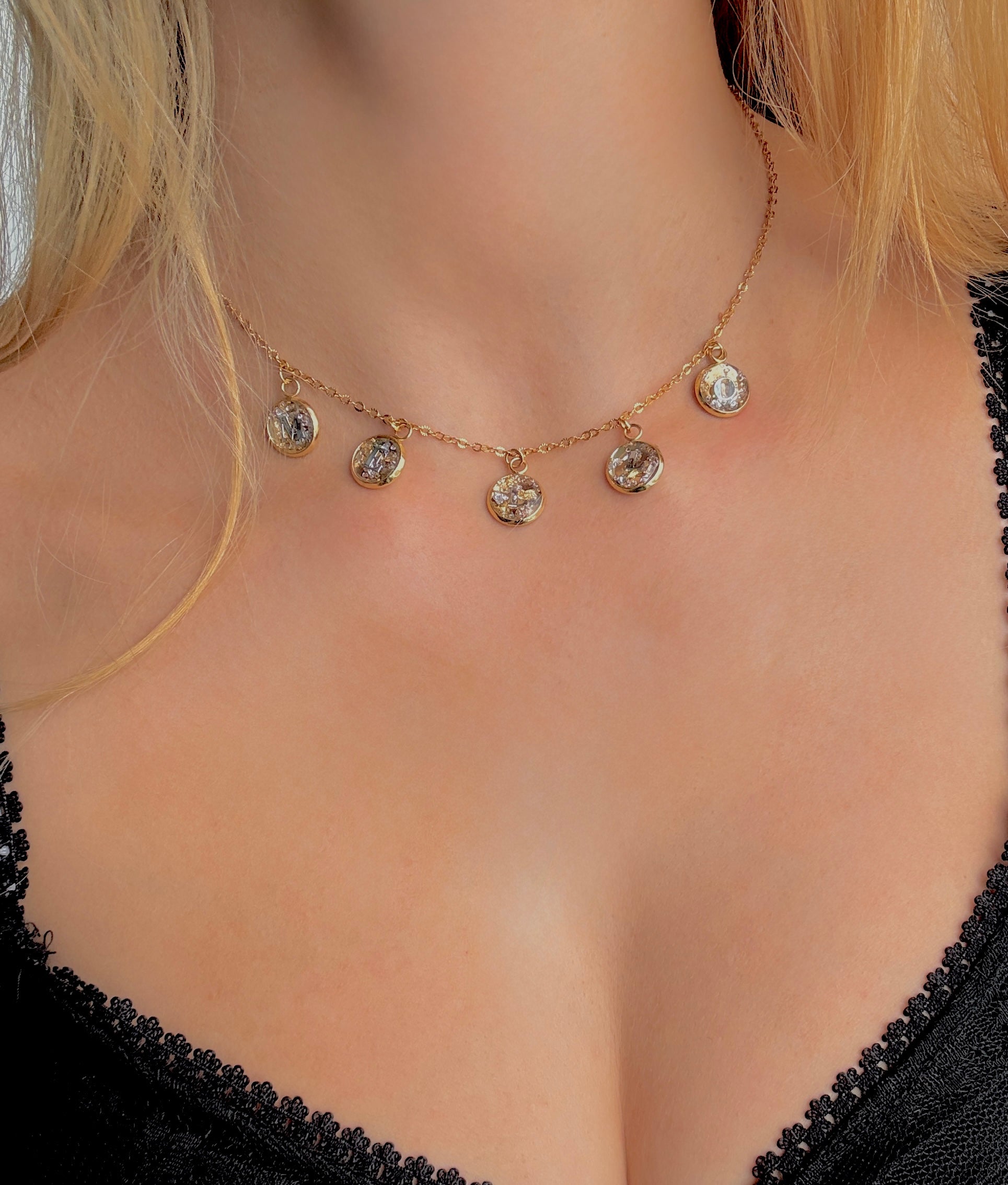 Bubble Necklaces - Fully Customized - Stainless Steel- Single Letters