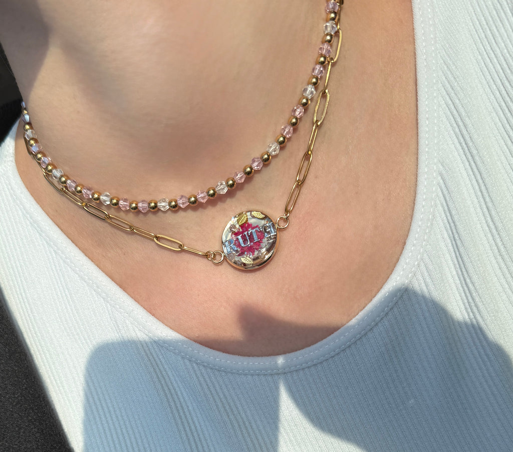 Bubble Necklace - Fully Customized - Stainless - Name, Initials, Phrase, Image