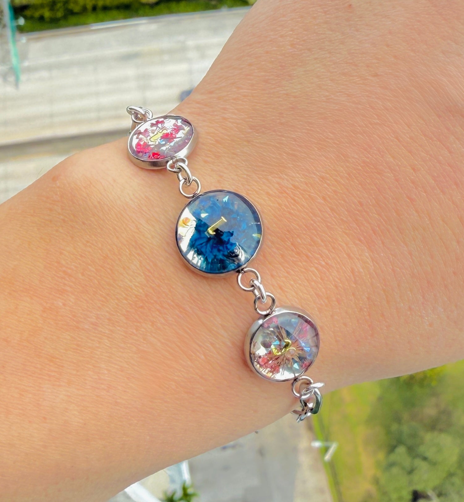 Bubble Bracelets - Fully Customized - Stainless Steel -Name, Initials, Phrase