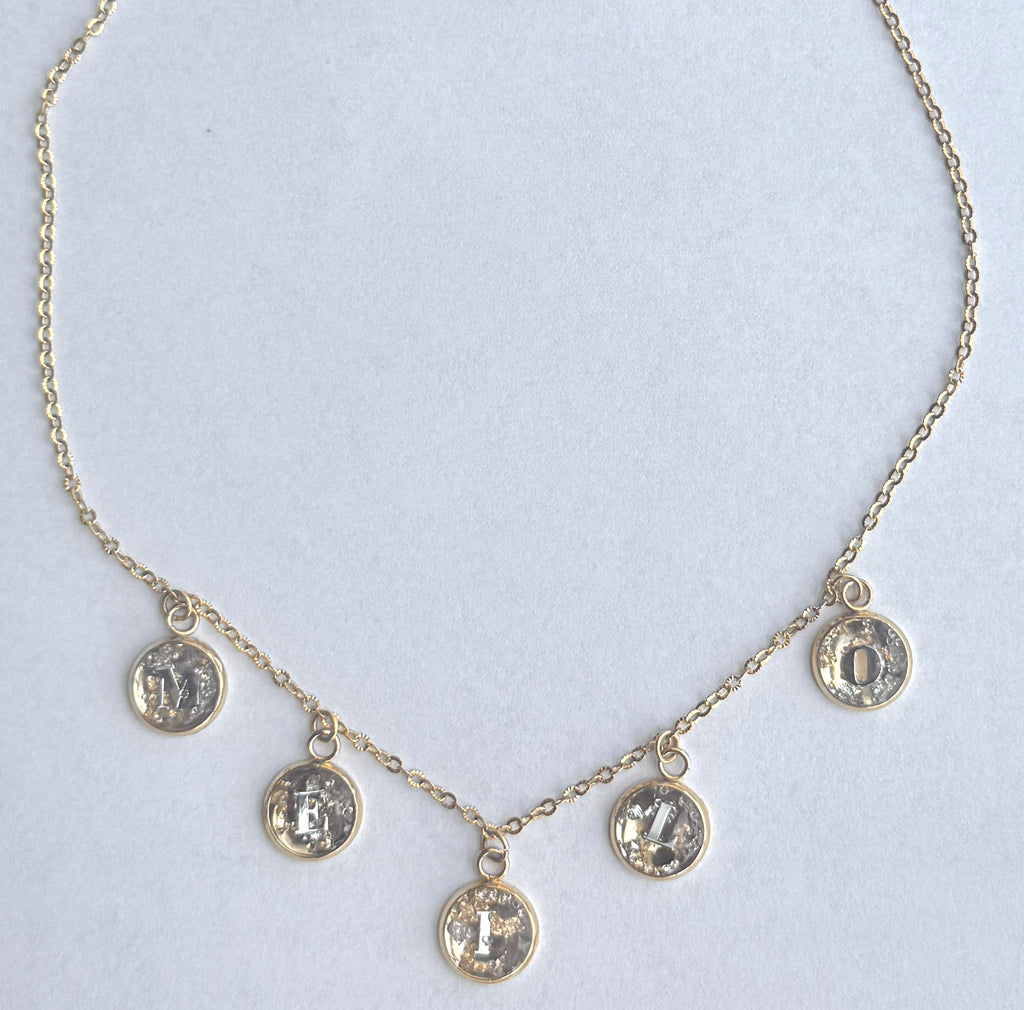 Bubble Necklaces - Fully Customized - Stainless Steel- Single Letters