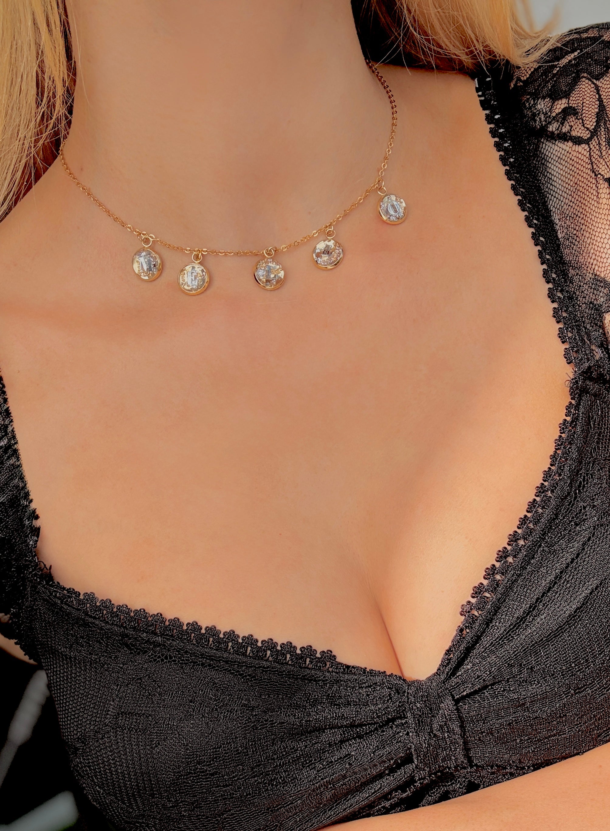 Bubble Necklaces - Fully Customized - Stainless Steel- Single Letters