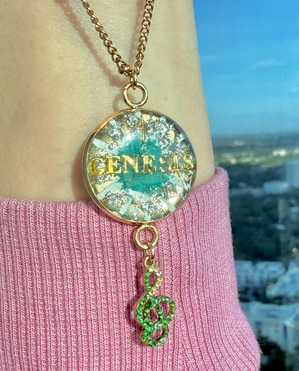 Bubble Necklace - Fully Customized - Stainless - Name, Initials, Phrase, Image