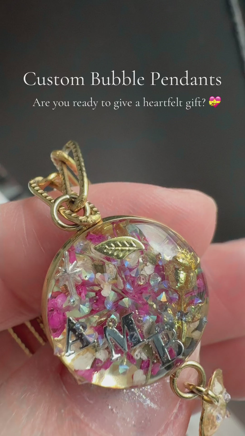 Bubble Necklaces - Fully Customized - Stainless Steel- Single Letters