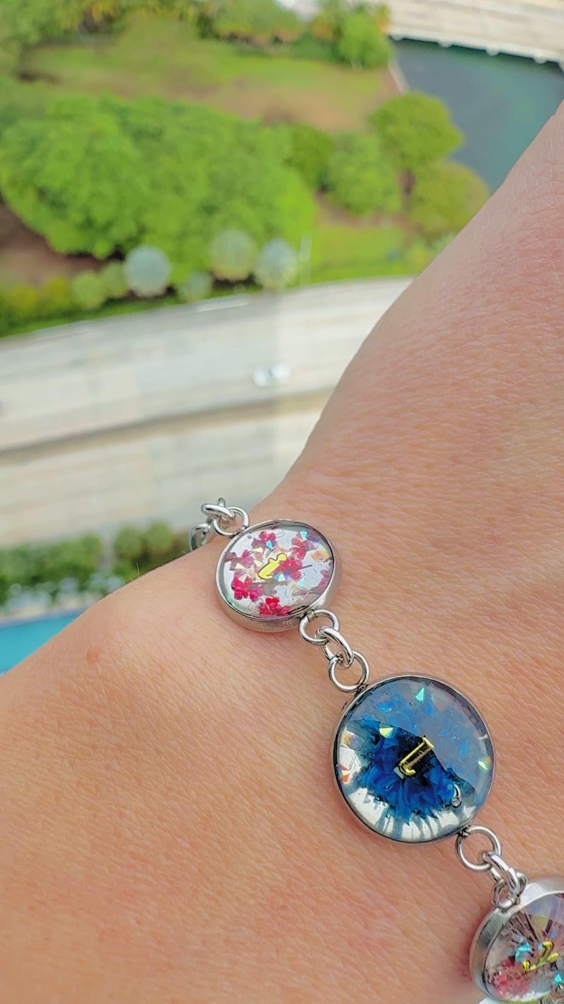 Bubble Necklace - Fully Customized - Stainless - Name, Initials, Phrase, Image